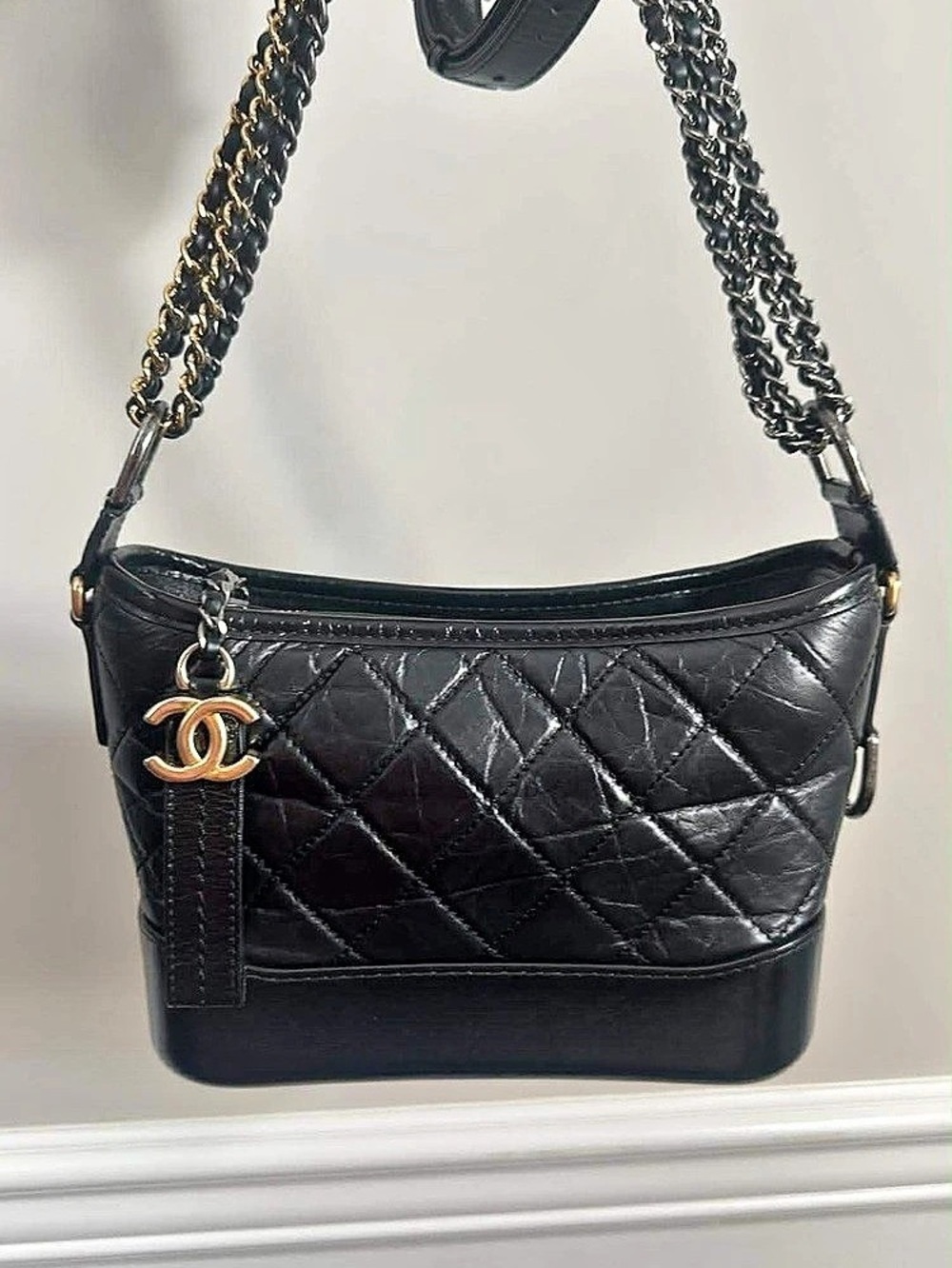 Chanel Gabrielle Small Hobo Bag Shoulder Bag in Black
